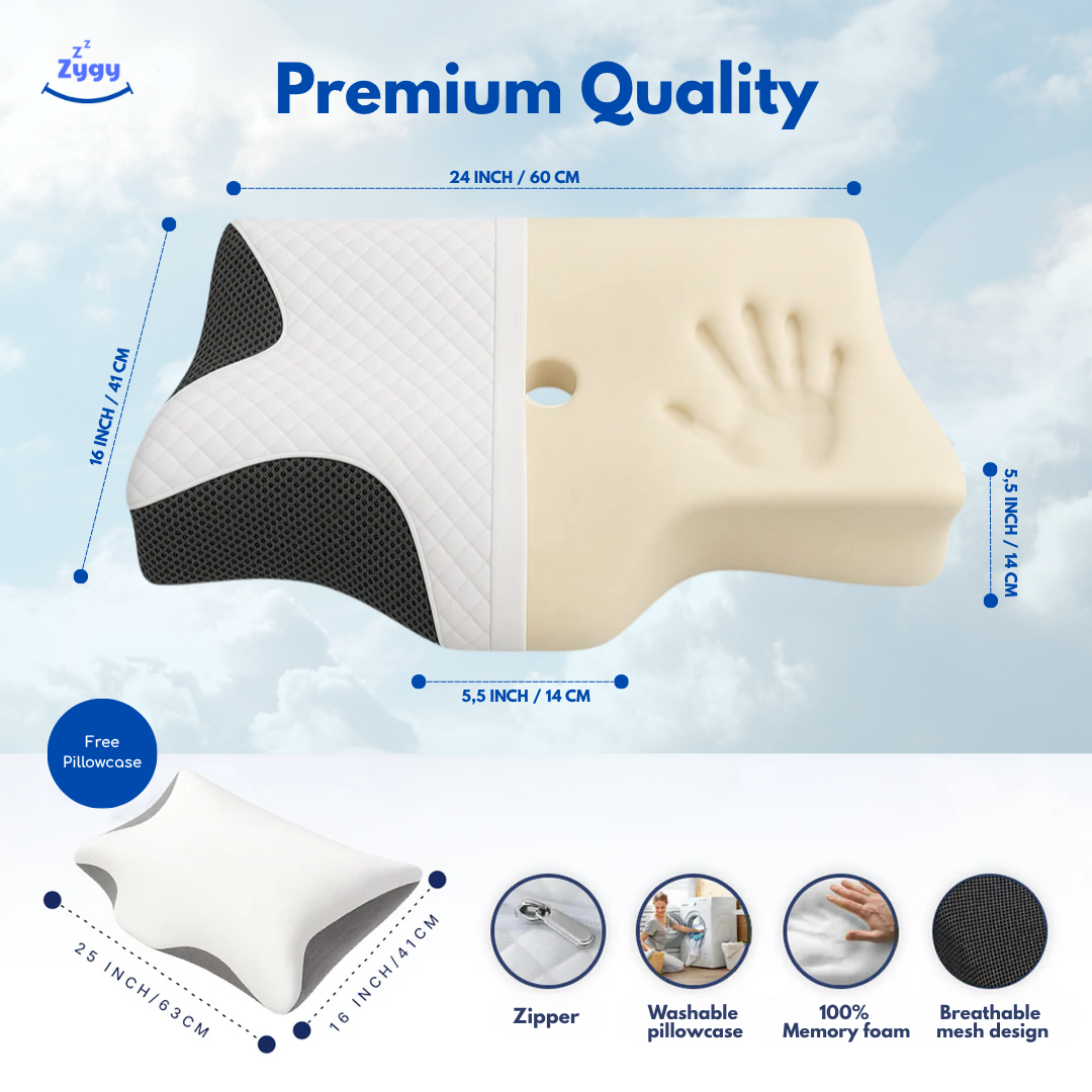 Ergonomic Butterfly Memory Foam Pillow